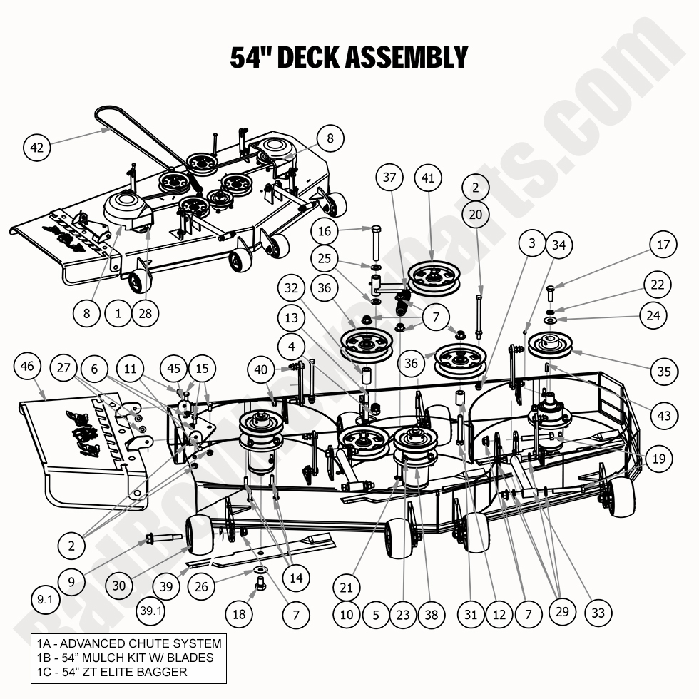 2020 ZT Elite 54" Deck Assembly